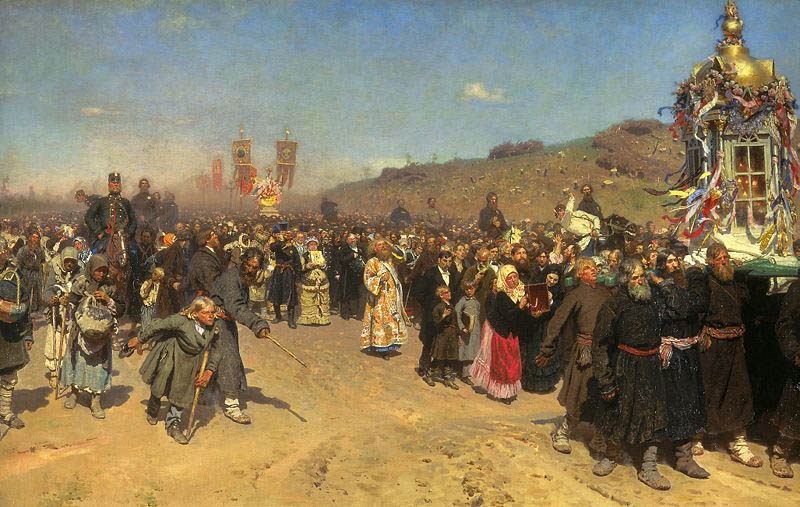 Ilya Repin Easter Procession in the Region of Kursk